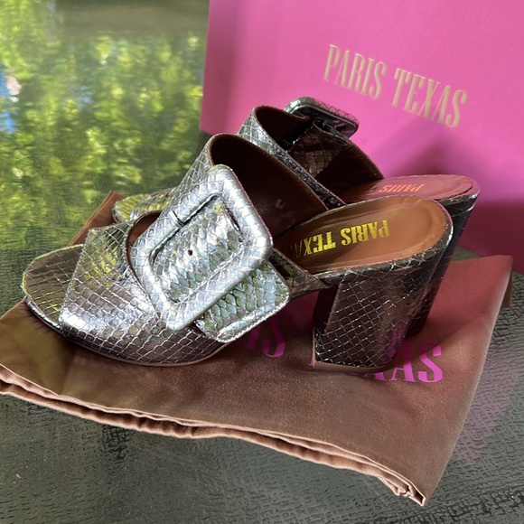 Paris Texas Croc Embossed Sandals - Picture 8 of 10